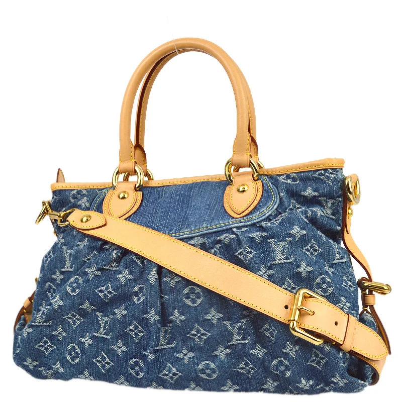 Louis Vuitton Alma bags with a monogram - embossed leather surfaceLouis Vuitton 2007 Monogram Denim Neo Cabby MM M95349