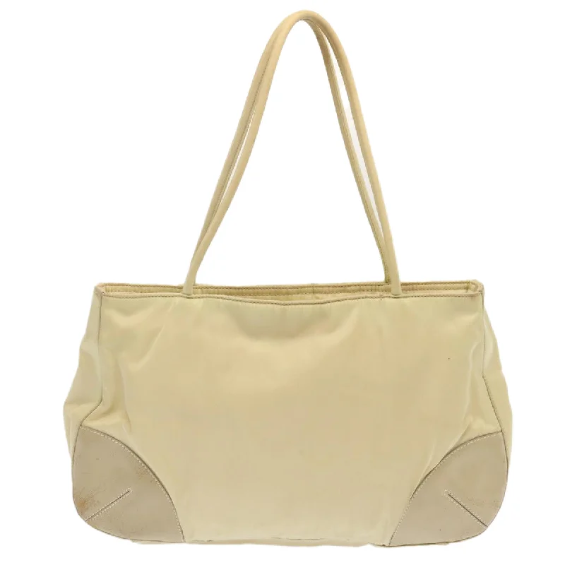 Small - sized Prada Saffiano leather bags for a compact and stylish carryPRADA Hand Bag Nylon Beige  ar11710