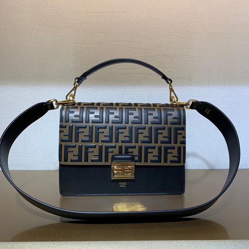 Fendi bags with a zip - top closure and a front - pocket for quick access to keys and cardsWF - Fendi Bags - 911