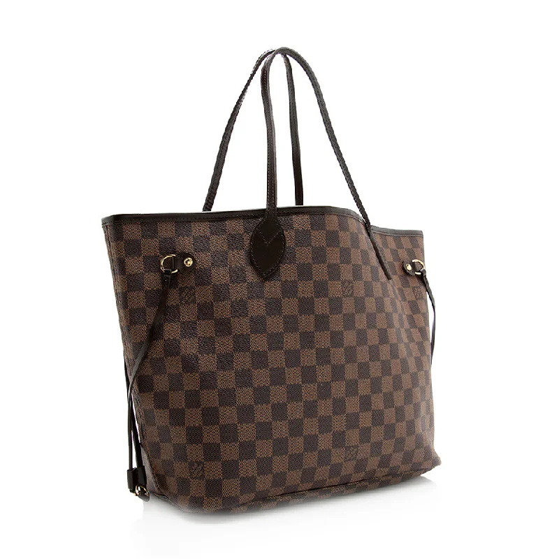 Louis Vuitton bags with a front - zip pocket for small items like keysLouis Vuitton Damier Ebene Neverfull MM Tote (20026)