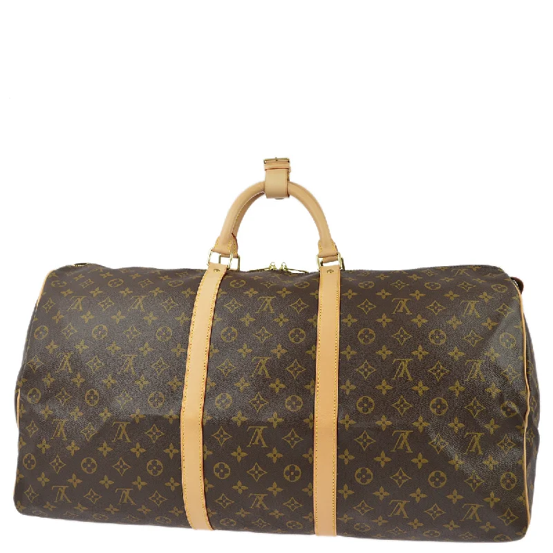 Ladies Louis Vuitton shoulder bags with a wide - width strap for comfortLouis Vuitton 2007 Monogram Keepall 60 Duffle Handbag M41422