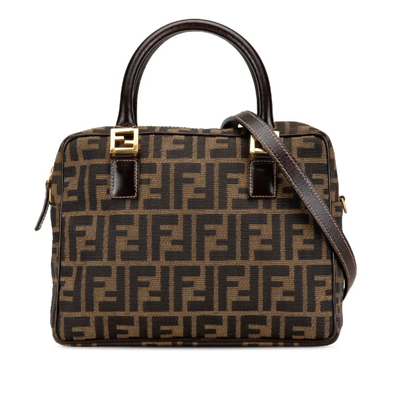 Fendi Sunshine Shopper bags with a removable interior organizer for customized storageBrown Fendi Zucca Canvas Satchel