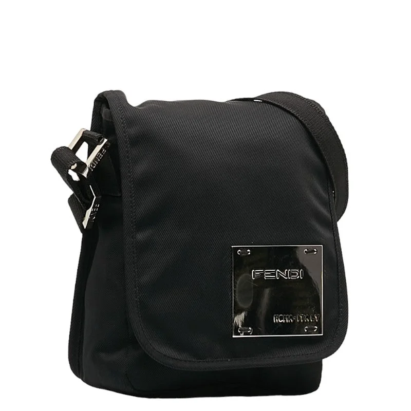 Ladies Fendi shoulder bags with a quilted leather exterior for a luxurious and cozy lookFendi Mini Shoulder Bag 26772 Black Nylon  Fendi