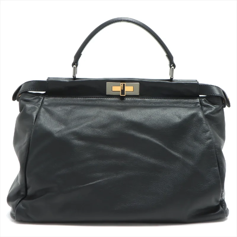 Fendi bags with a detachable tablet holder for using tablets on the goFendi Peekaboo Lodge 2WAY Handbag Black 8BN210