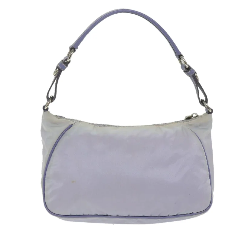 Prada bags with a snap - button closure and a decorative charm for a fashionable lookPRADA Accessory Pouch Nylon Purple  63925