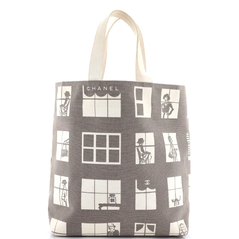 Ladies Prada Galleria bags with gold - toned hardware for a luxurious touchCoco Window Tote Printed Canvas Large