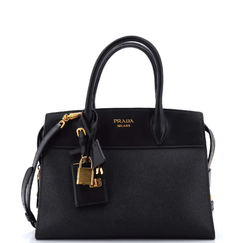 Prada Galleria bags with a structured silhouette for a professional lookEsplanade Tote Saffiano with City Calf Medium