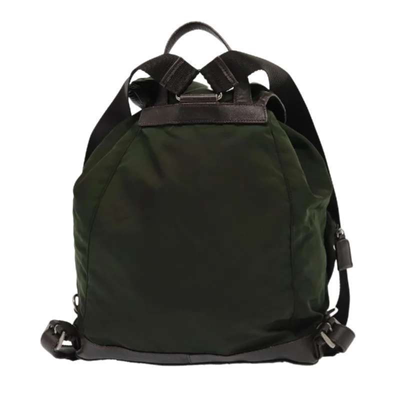 Prada Cahier bags with a leather - wrapped handle for a luxurious feelPRADA Backpack Nylon Khaki  bs16433