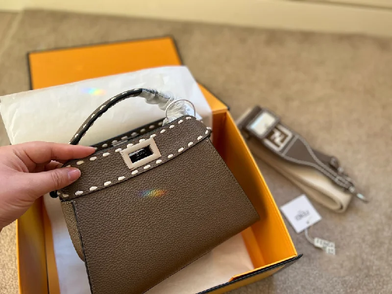 Ladies Fendi shoulder bags with a detachable phone stand for hands - free viewingLuxury  Bags Fendi 249