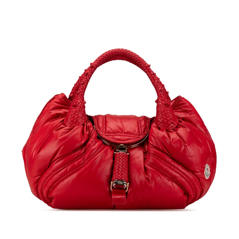 Fendi bags with a detachable makeup pouch inside for beauty - conscious usersRed Fendi Moncler Puffer Spy Handbag