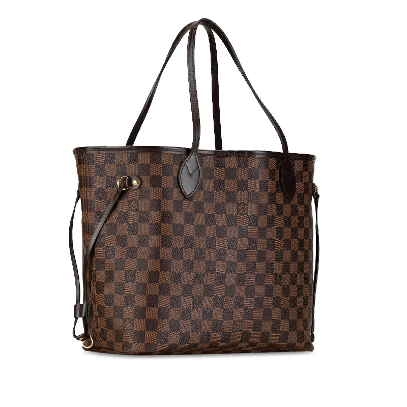 Louis Vuitton bags with a detachable mirror inside for on - the - go touch - upsLouis Vuitton Damier Ebene Neverfull MM (HXop3k)