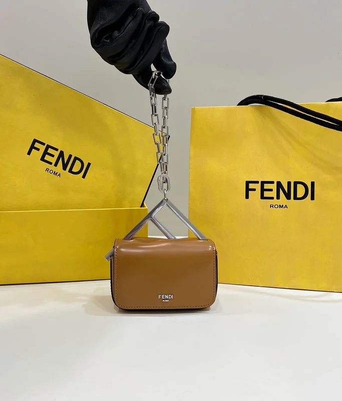 Fendi tote bags with a double - handle and shoulder - strap option for versatile carryingWF - Fendi Bags - 800