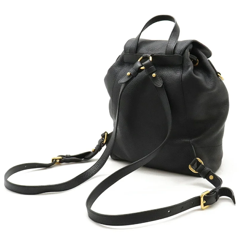 Prada tote bags with a double - handle and shoulder - strap option for easy usePRADA Rucksack Enamel Backpack