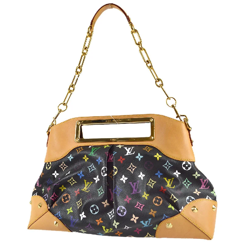 Louis Vuitton handbags with a beaded trim for a touch of glamourLouis Vuitton 2009 Judy GM 2way Shoulder Handbag Monogram Multicolor M40254