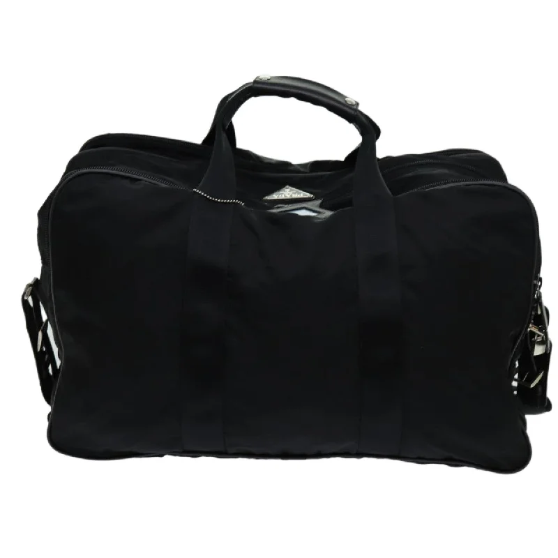 Ladies Prada handbags with a detachable wallet inside for added conveniencePRADA Boston Bag Nylon 2way Black  bs13144