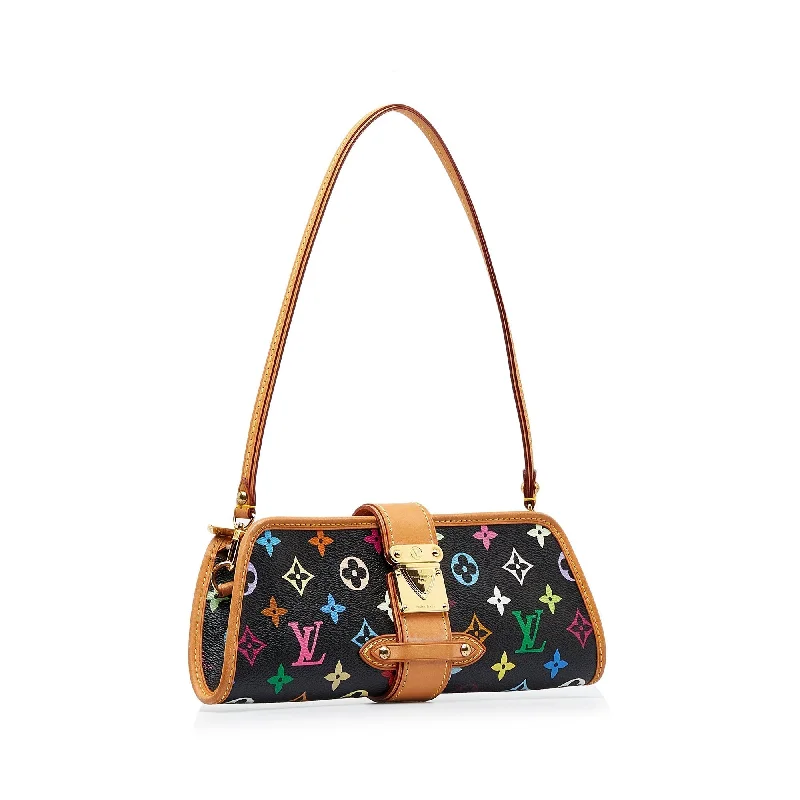 Louis Vuitton bags with a magnetic snap closure for easy accessLouis Vuitton Monogram Multicolore Shirley Baguette