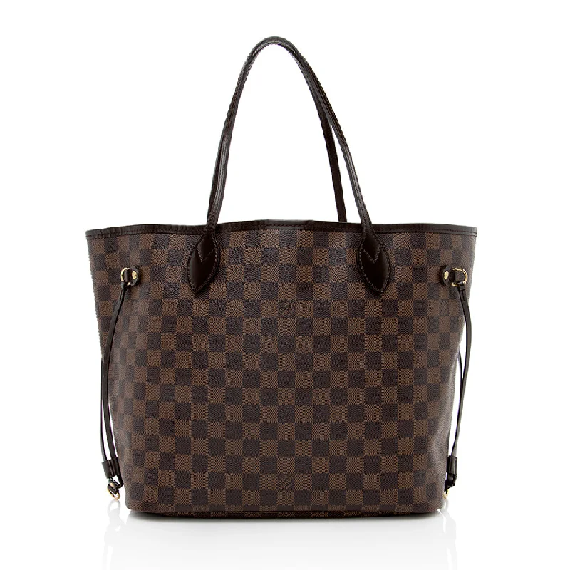 Ladies Louis Vuitton shoulder bags with a single - handle silhouetteLouis Vuitton Damier Ebene Neverfull MM Tote (22857)