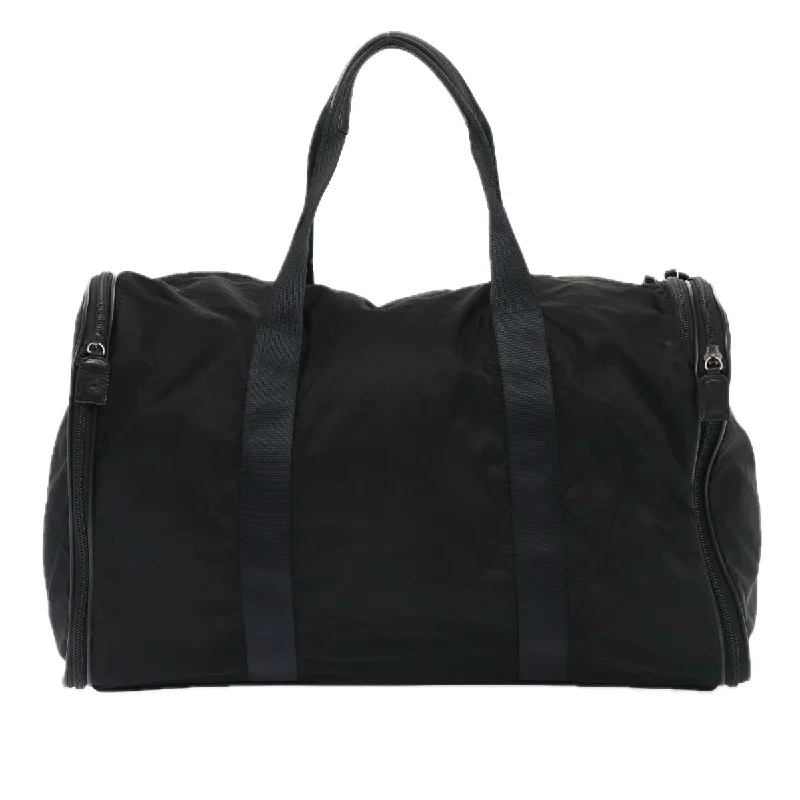 Prada tote bags with a spacious interior and a magnetic - snap closurePRADA Boston Bag Nylon Black  bs16549