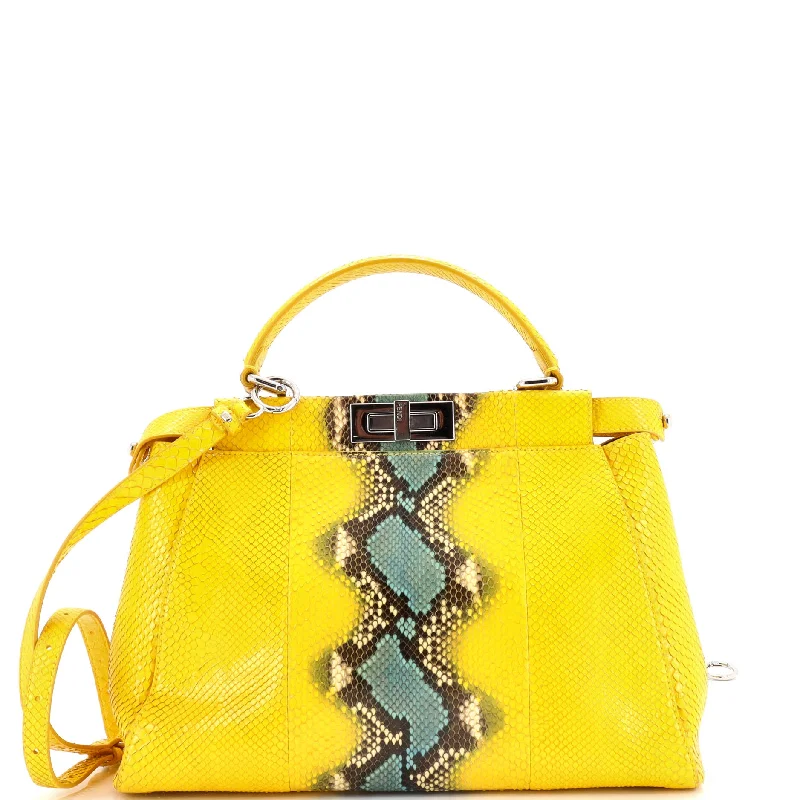 Fendi crossbody bags with a printed floral pattern for a feminine and romantic touchPeekaboo Bag Python Regular