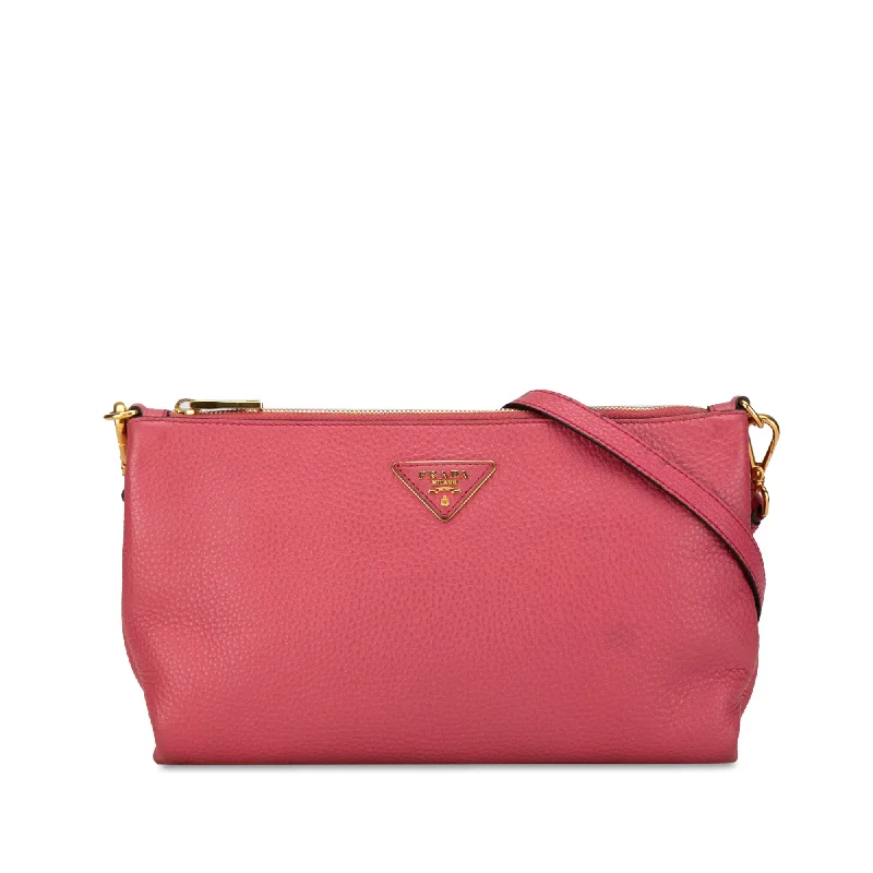 Prada Cahier bags with a detachable shoulder strap for versatile carryingPink Prada Vitello Daino Crossbody Bag