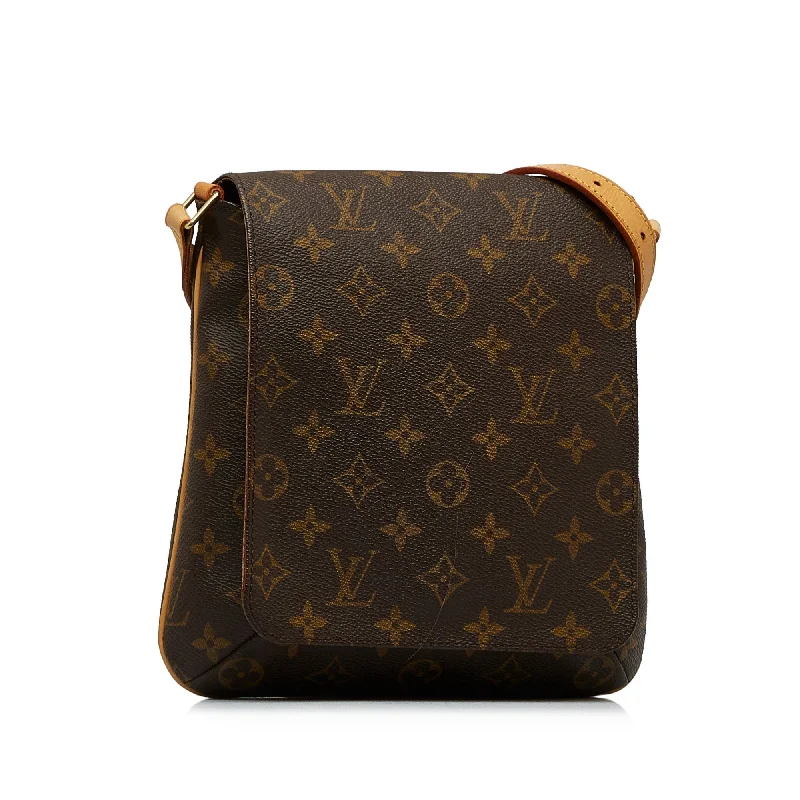 Louis Vuitton handbags with a patent - leather finish for a shiny lookLouis Vuitton Monogram Musette Salsa Short Strap Shoulder Bag