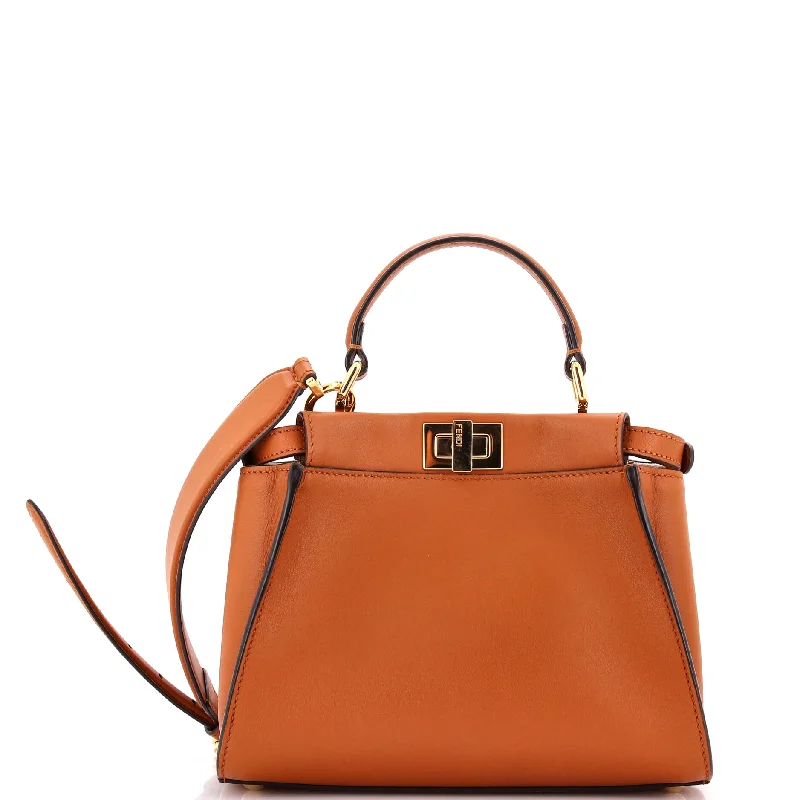 Fendi bags with a zippered interior pocket for separating items and keeping them organizedPeekaboo Iconic Bag Leather Mini