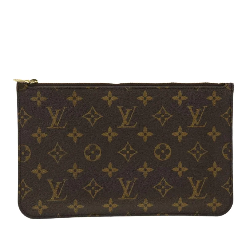 Louis Vuitton Alma bags with a monogram - embossed leather surfaceLOUIS VUITTON Monogram Neverfull MM Pouch Accessory Pouch LV Auth yk6610