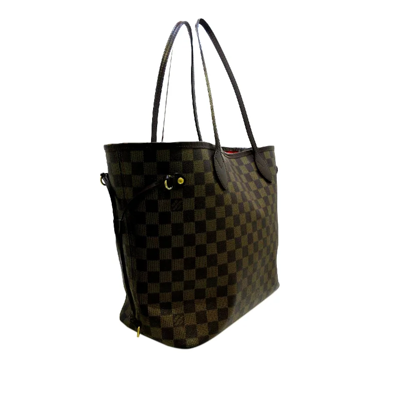 Louis Vuitton bags with a zip - around closure for enhanced securityLouis Vuitton Damier Ebene Neverfull MM 36266)