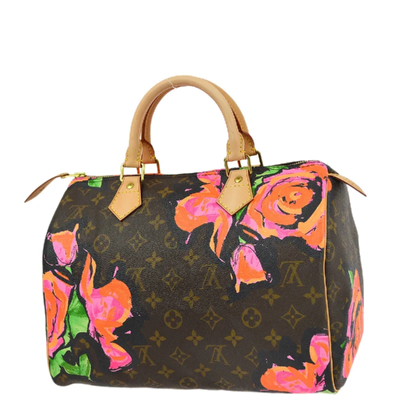 Louis Vuitton handbags with a metal - framed clasp for durabilityLouis Vuitton 2008 Monogram Rose Speedy 30 Handbag M48610