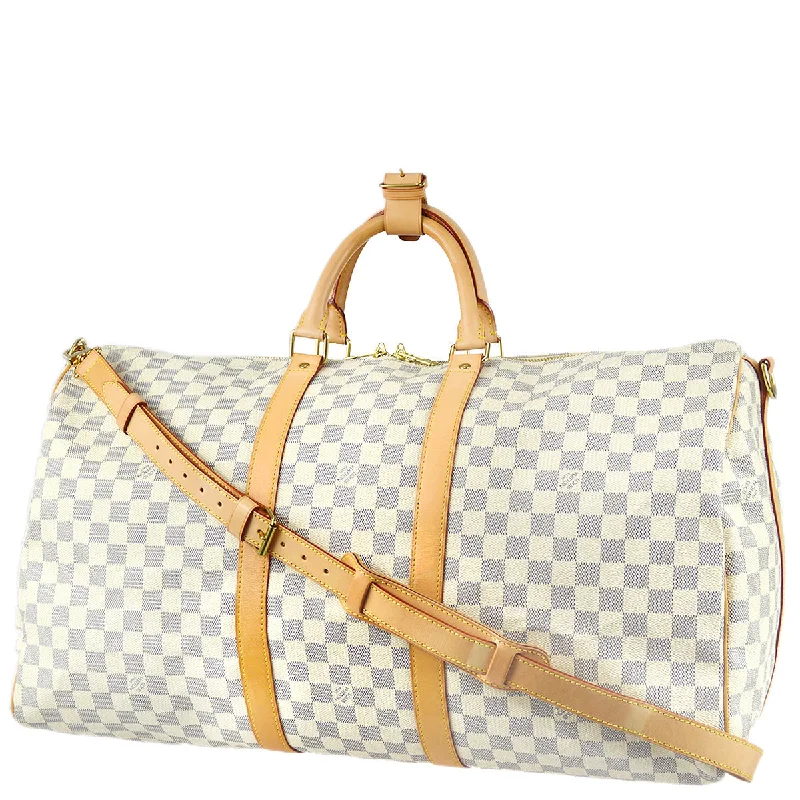 Louis Vuitton Twist bags with a snakeskin - effect panel for a bold lookLouis Vuitton 2009 Keepall Bandouliere 55 Damier Azur N41429