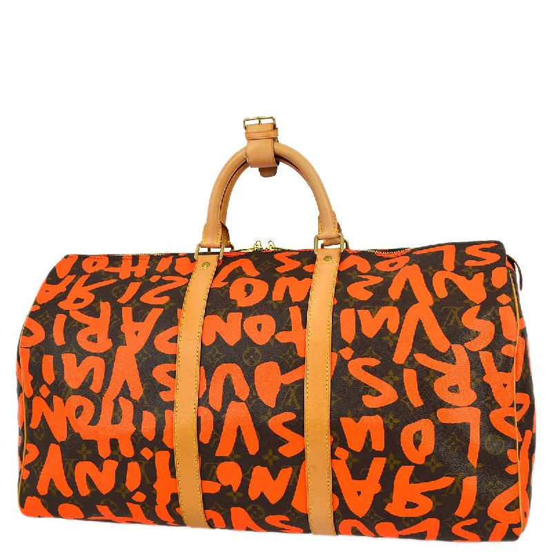 Louis Vuitton Alma bags featuring the signature top - handle designLouis Vuitton 2008 Orange Monogram Graffiti Keepall 50 Duffle M93699