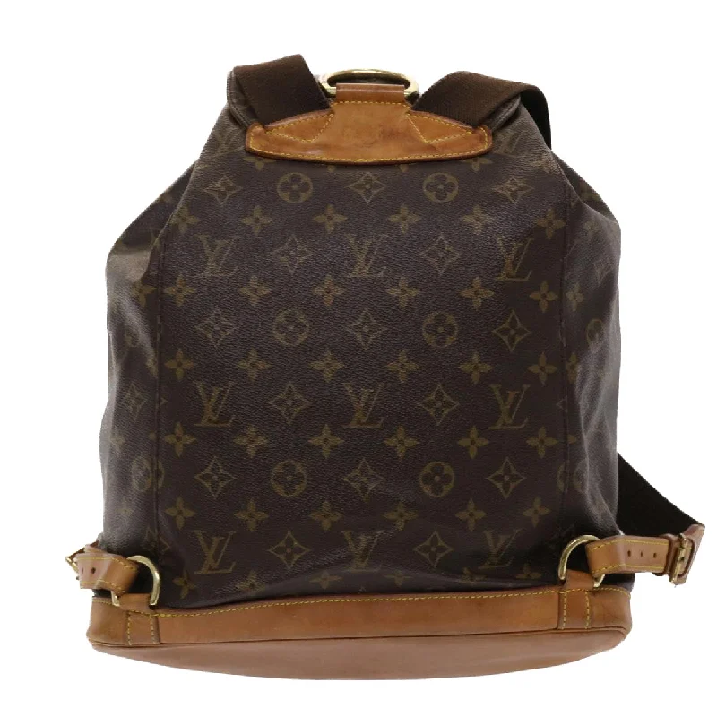 Louis Vuitton Twist bags with a contrast - colored interior for visual interestLOUIS VUITTON Monogram Montsouris GM Backpack M51135 LV Auth bs6443