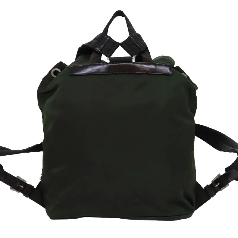 Prada bags with a detachable mirror inside for quick touch - upsPRADA Backpack Nylon Green  bs14087