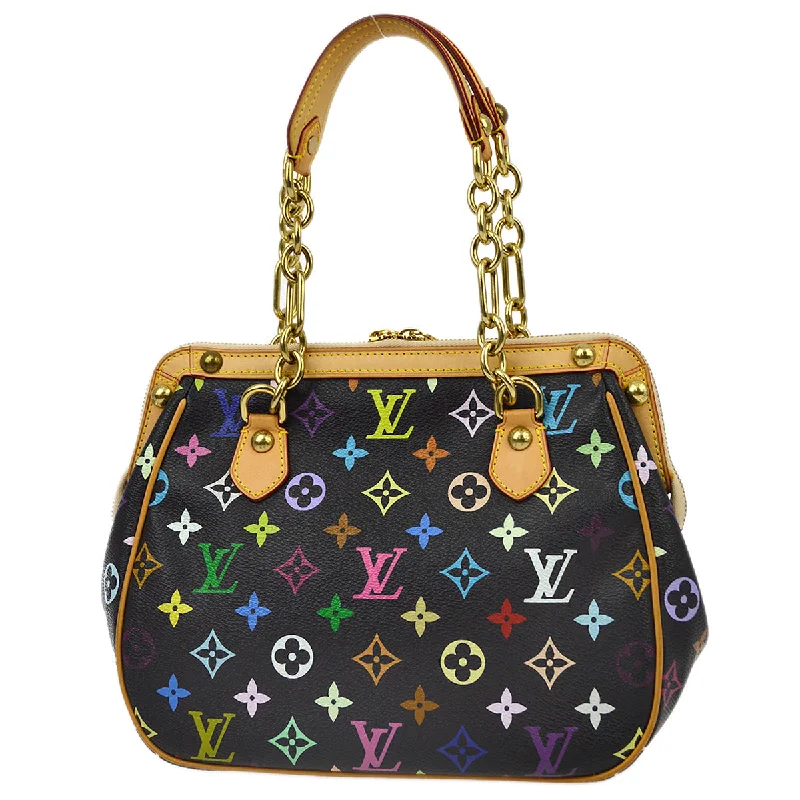 Louis Vuitton backpacks with a multi - pocket organization for functionalityLouis Vuitton 2007 Black Monogram Multicolor Gracie MM M92591