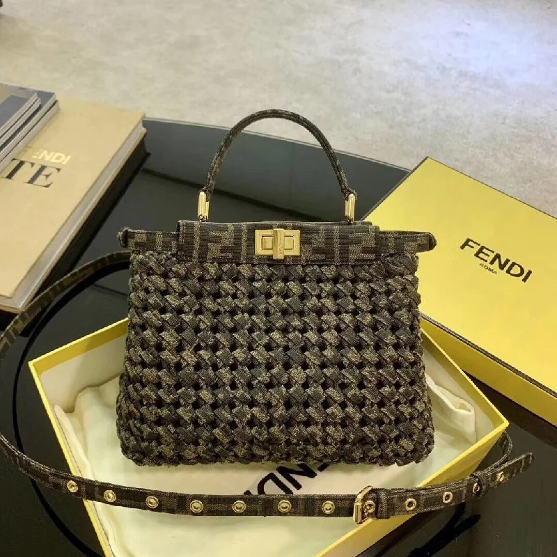 Fendi tote bags with a double - handle and shoulder - strap option for versatile carryingLuxury  Bags Fendi 181