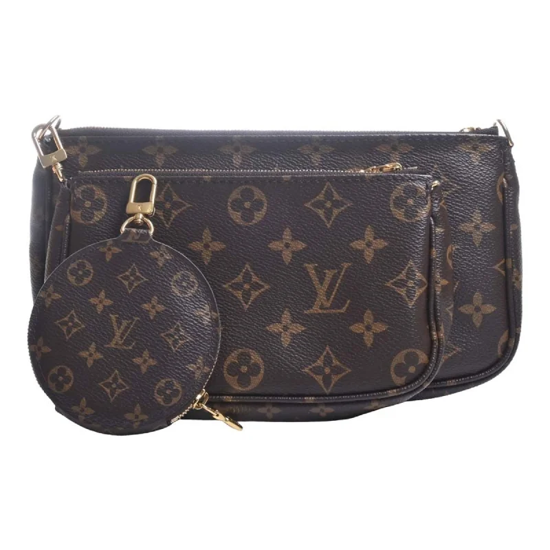 Medium - sized Louis Vuitton tote bags for work and shoppingLOUIS VUITTON Monogram Multi Pochette Accessoire Pouch Shoulder Bag M44813 Brown Women's