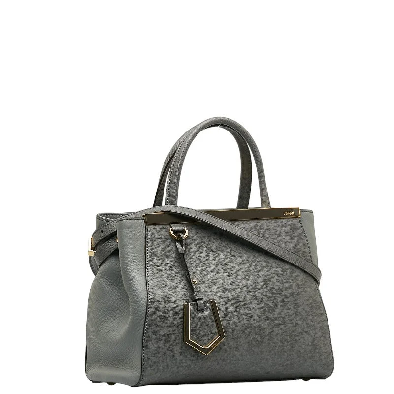 Fendi By The Way bags with a contrast - colored interior for visual interestFENDI FENDI 8BH253 Handbags Leather Gray