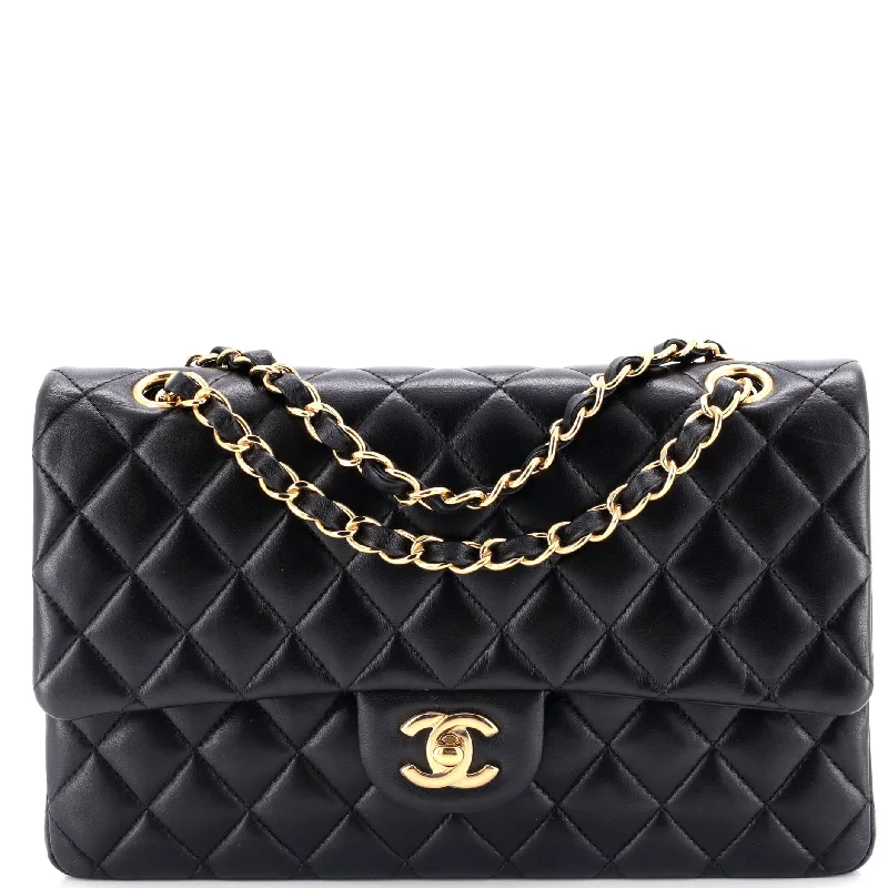 Prada bags with a detachable mobile phone holder for on - the - go convenienceClassic Double Flap Bag Quilted Lambskin Medium