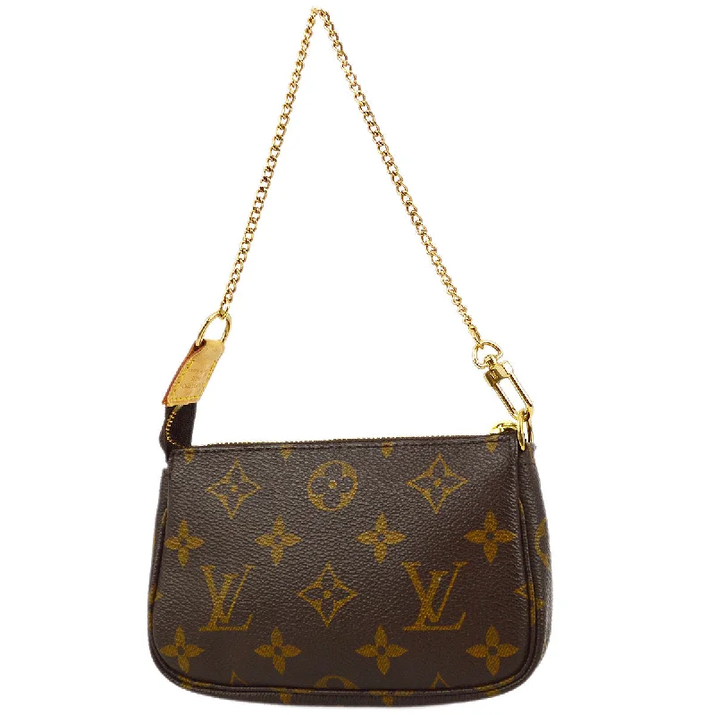 Louis Vuitton bags with a detachable mirror inside for on - the - go touch - upsLouis Vuitton 2007 Monogram Mini Pochette Accessoires Handbag M58009