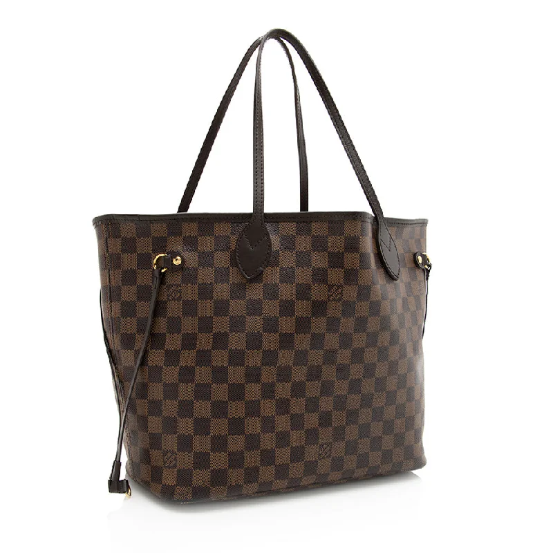 Louis Vuitton Petite Malle bags with a hard - shell structure for uniquenessLouis Vuitton Damier Ebene Neverfull MM Tote (20388)