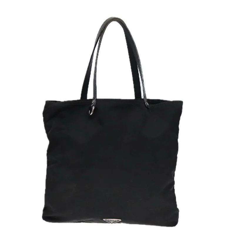 Prada Cleo bags with a curved shape and a chain - link shoulder strapPRADA Robot Tote Bag Nylon Black  87679