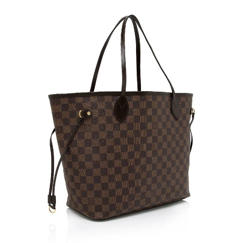 Ladies Louis Vuitton handbags with a detachable coin purse insideLouis Vuitton Damier Ebene Neverfull MM Tote (jASFZJ)