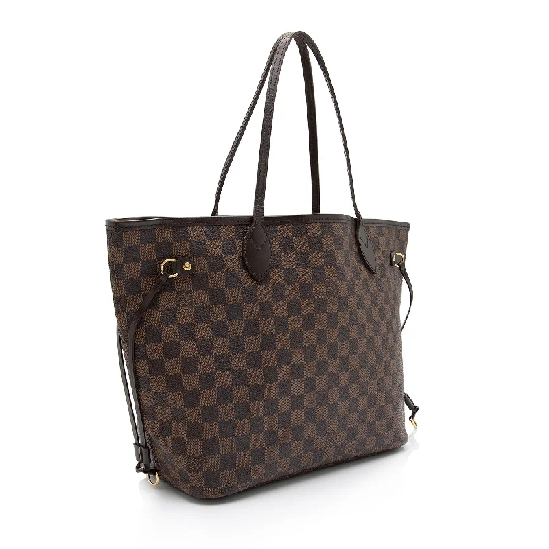 Louis Vuitton bags with a front - zip pocket for small items like keysLouis Vuitton Damier Ebene Neverfull MM Tote (7gknaP)