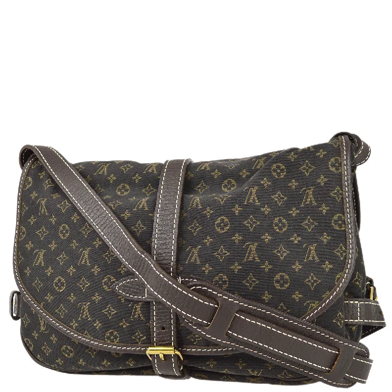 Louis Vuitton tote bags with a water - resistant coating for outdoor useLouis Vuitton 2007 Monogram Mini Lin Saumur 30 Shoulder Bag M95227