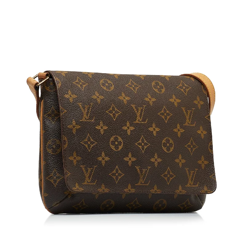 Louis Vuitton crossbody bags with a woven leather strap for textureLOUIS VUITTON Monogram Musette Tango Short Strap Shoulder Bag