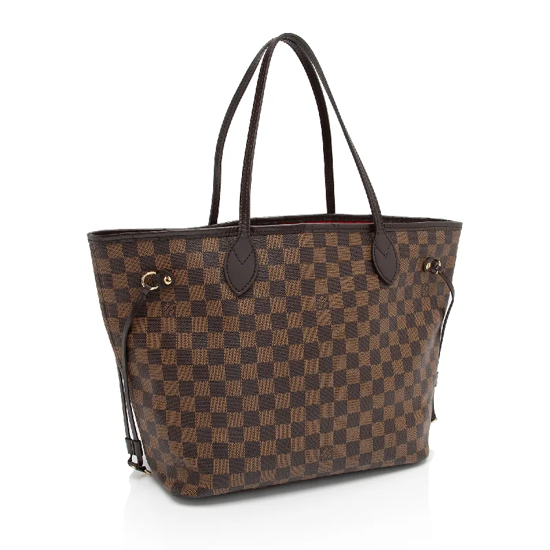 Ladies Louis Vuitton shoulder bags with a wide - width strap for comfortLouis Vuitton Damier Ebene Neverfull MM Tote (DzSy4A)