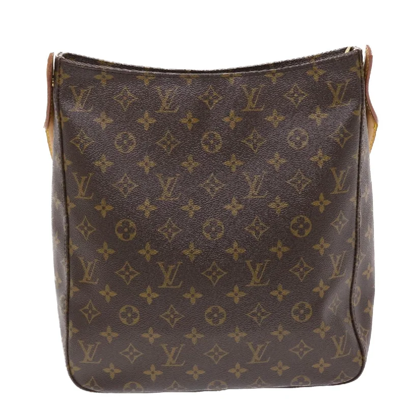 Louis Vuitton Petite Malle bags with a hard - shell structure for uniquenessLOUIS VUITTON Monogram Looping GM Shoulder Bag M51145 LV Auth 49405