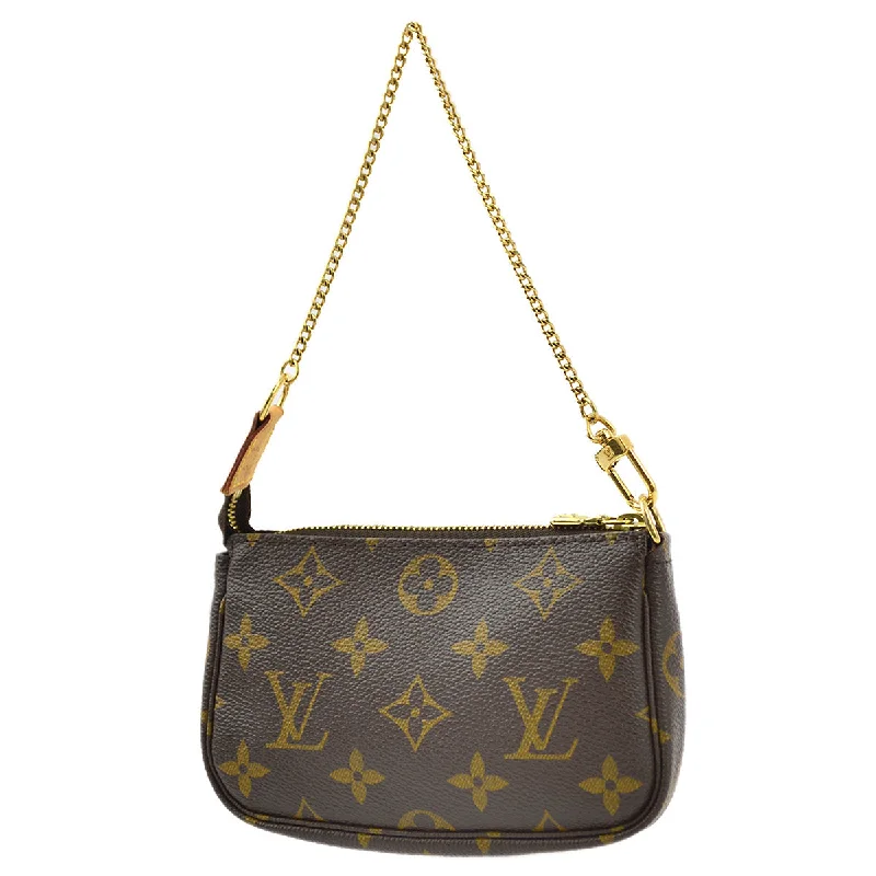 Louis Vuitton crossbody bags with a printed floral pattern for femininityLouis Vuitton 2008 Monogram Mini Pochette Accessoires Handbag M58009