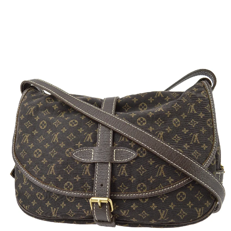 Louis Vuitton Alma bags with a leather - wrapped handle for a luxurious feelLouis Vuitton 2006 Monogram Mini Lin Saumur 30 Shoulder Bag M95227