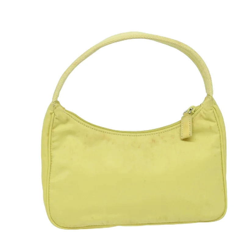 Prada handbags with a perforated leather detail for a unique and breathable designPRADA Accessory Pouch Nylon Yellow Pink  79906